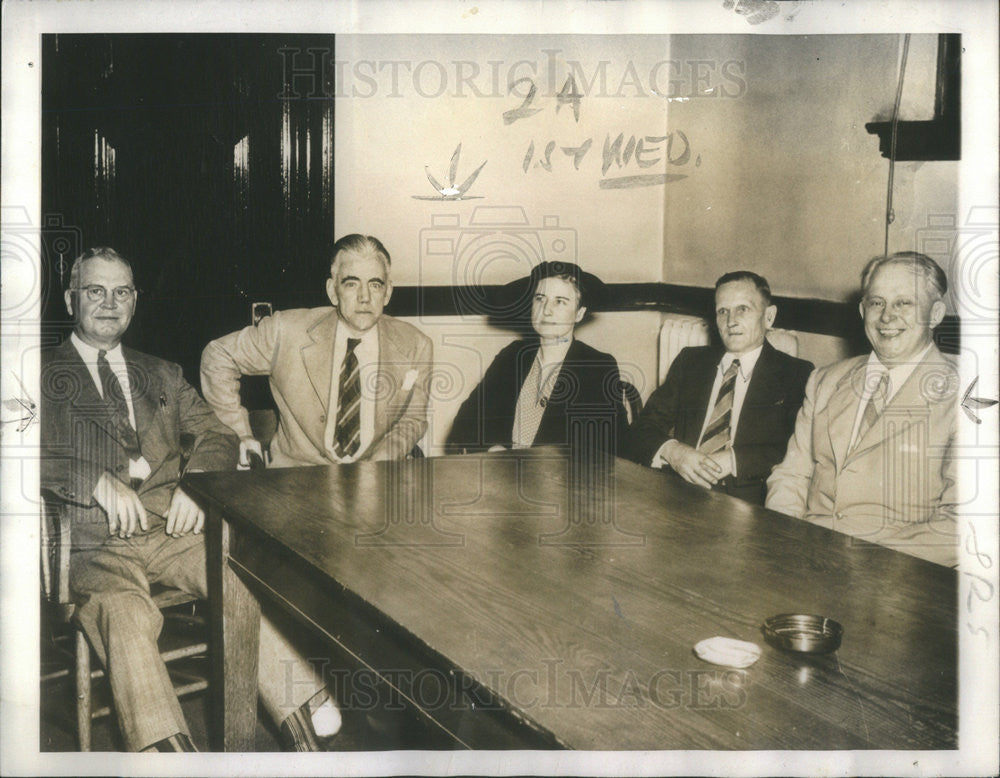 1942 Press Photo William Dudley Peleey, Oscar E. Smith, Marian Henderson - Historic Images