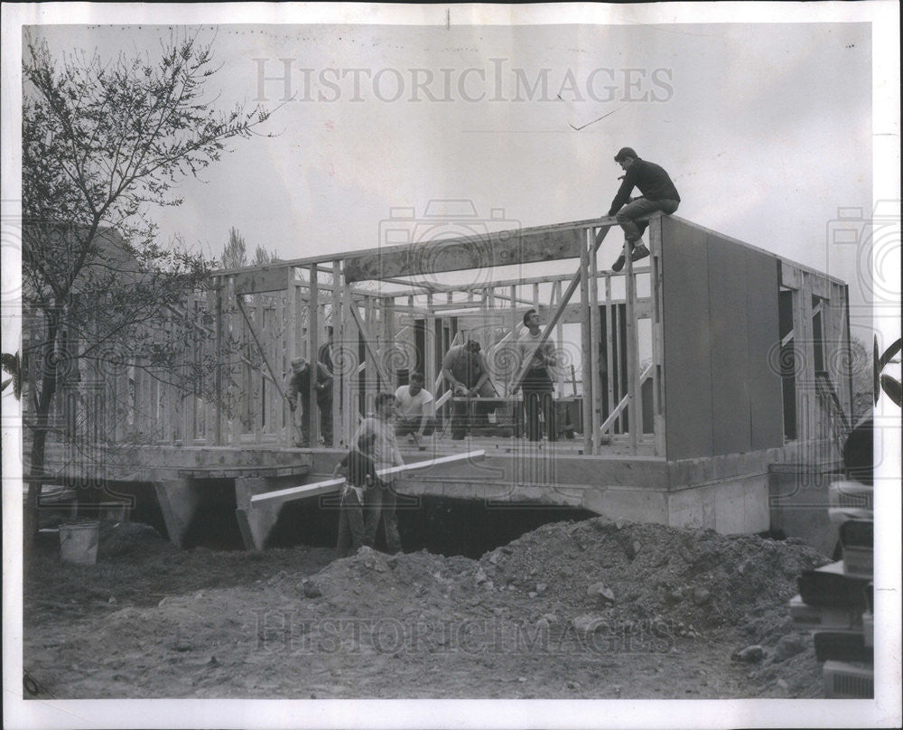 1962 Press Photo Construction/House/E. Perry Mosier/Illinois - Historic Images