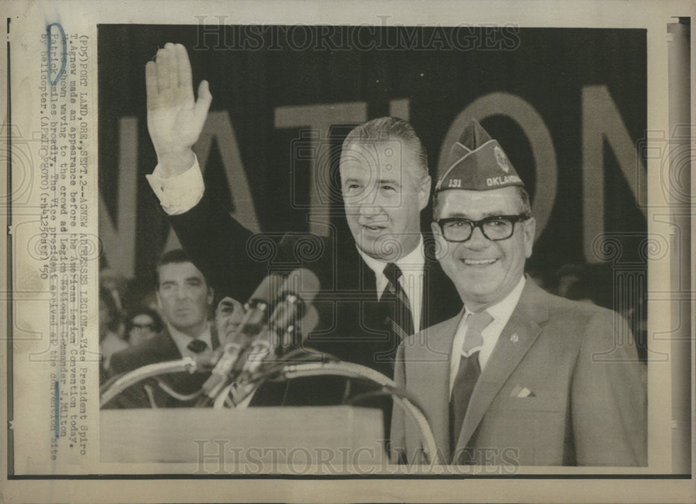 1950 Press Photo Vice President Agnew American Legion Convention - Historic Images