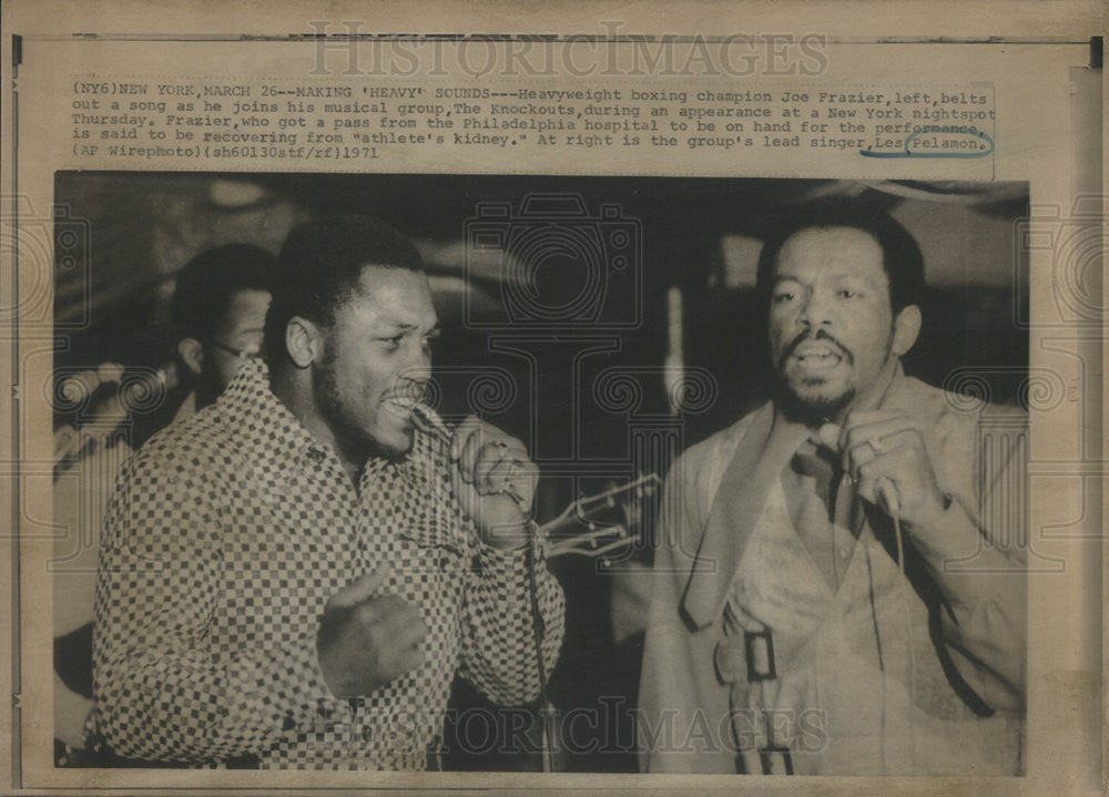 1971 Press Photo singer Lee Pelamon heavyweight boxing champion - Historic Images