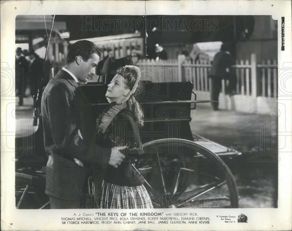 1945 Press Photo Jane Ball Actress Gregory Peck Actor Keys Kingdom Film Movie - Historic Images