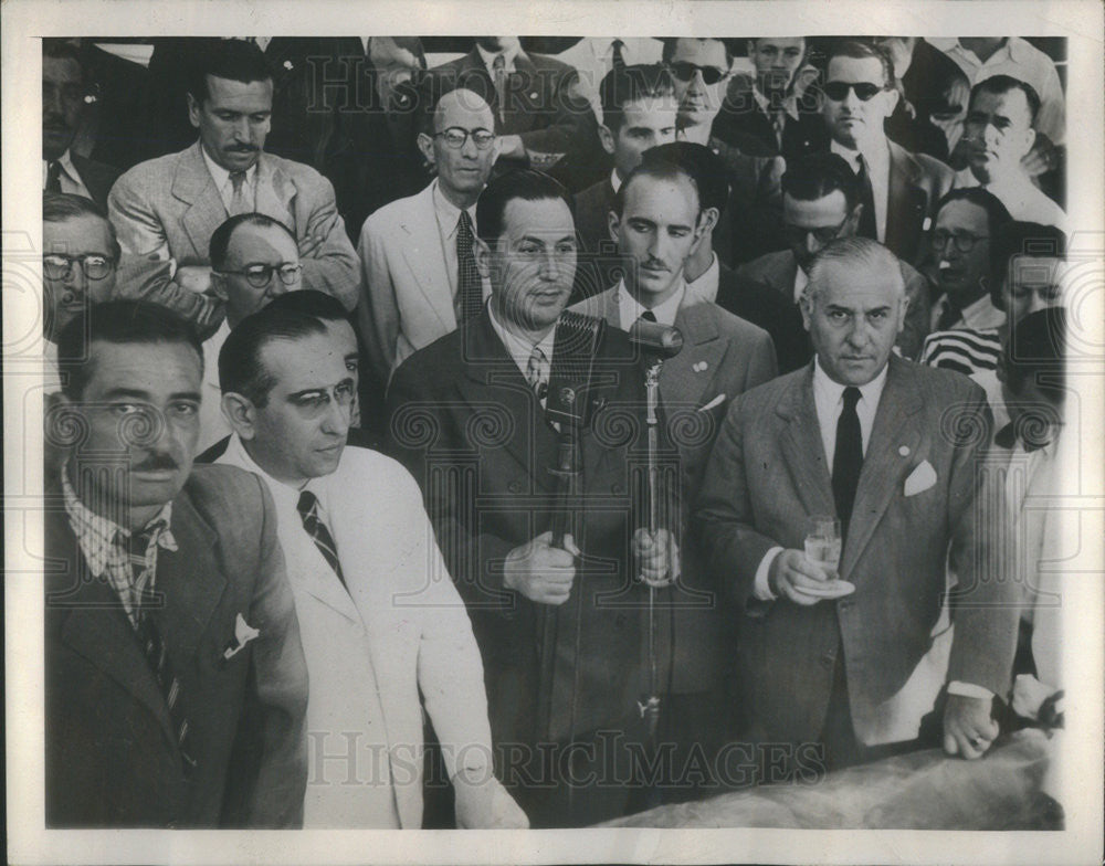 1946 Press Photo Colonel Jean Domingo Peron Presidential Campaign Argentina - Historic Images