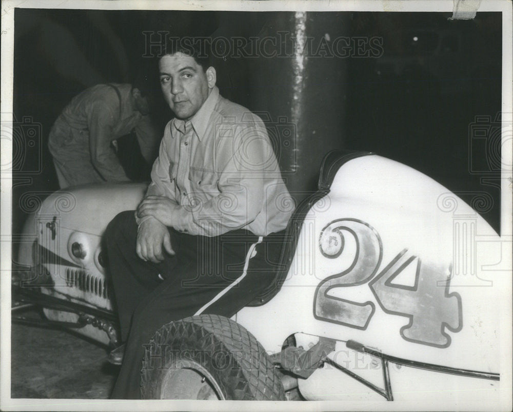 1949 Press Photo Paul Russo American Race Car Driver - Historic Images