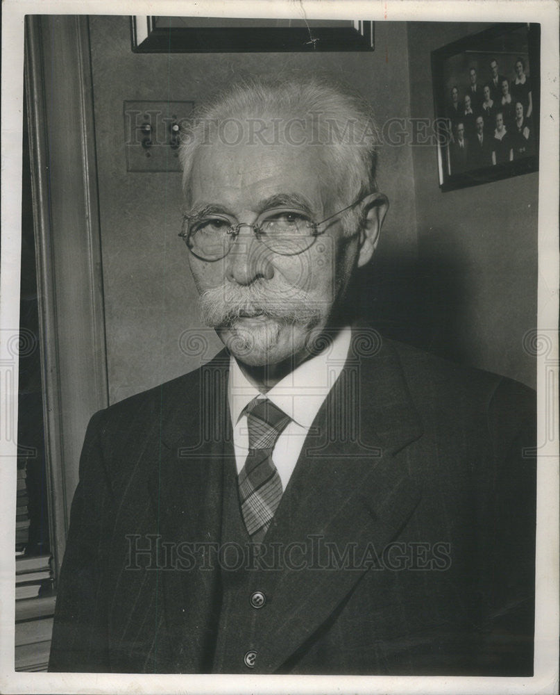 1949 Press Photo Christian Moeller Madsen Veteran Labor Leader - Historic Images