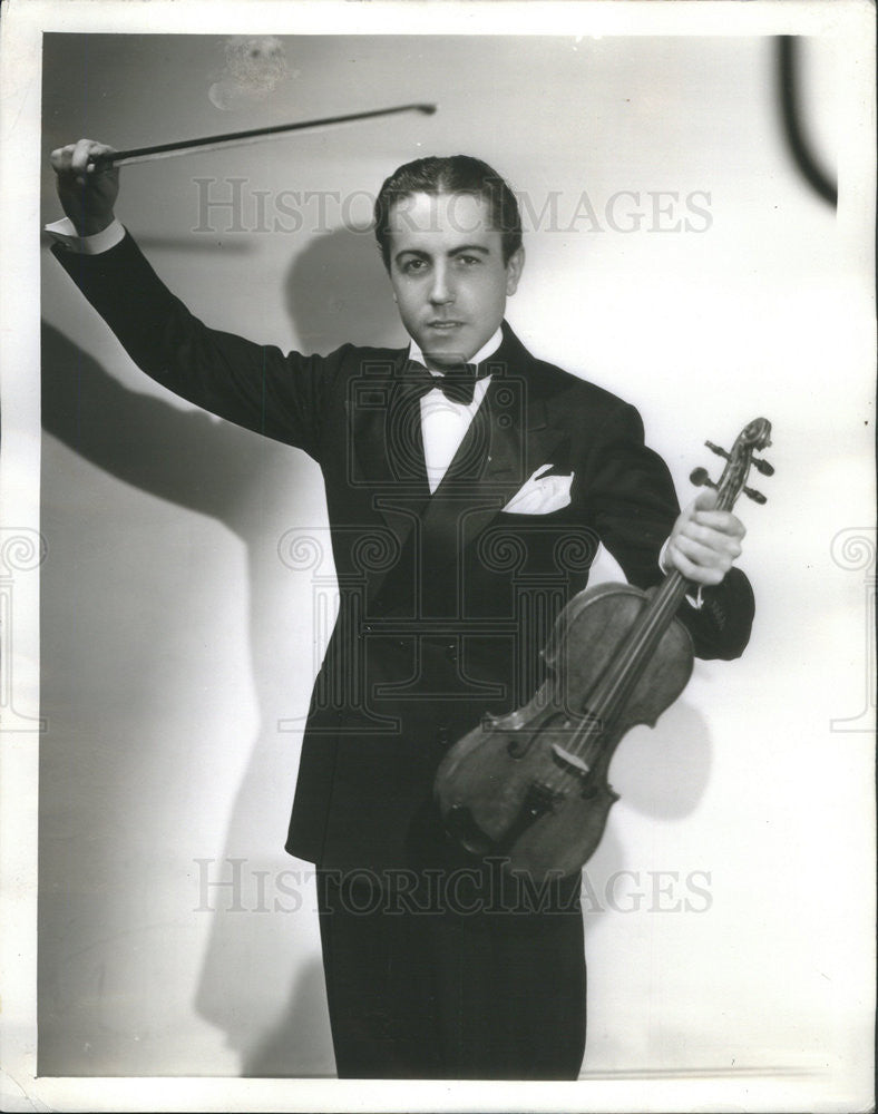 1936 Press Photo Enric Madriguera Spanish Violinist Conductor Musician - Historic Images