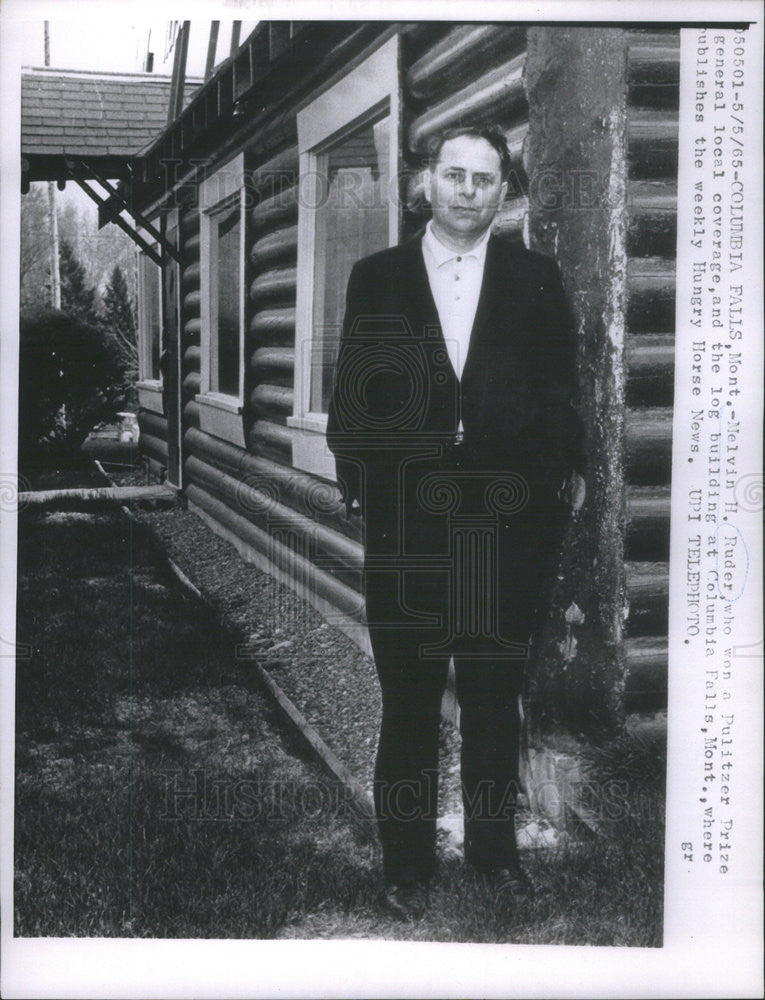 1965 Press Photo Melvin Ruder Pulitzer Winner Hungry Horse News Publisher - Historic Images