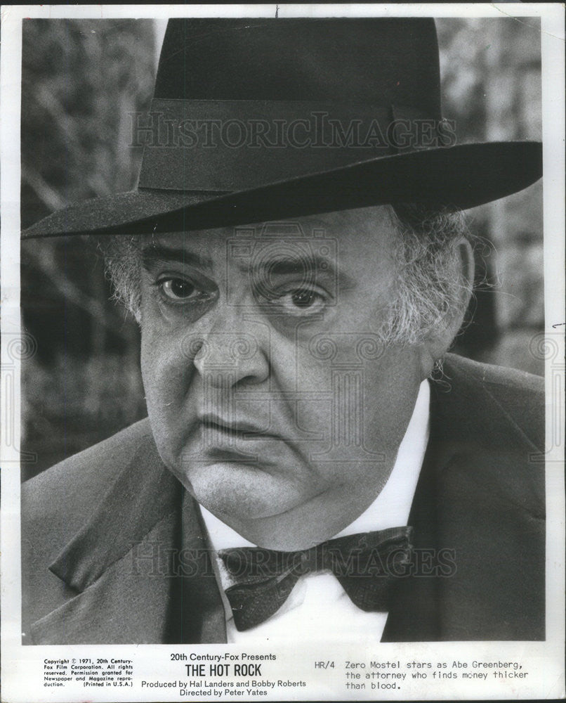 1972 Press Photo Zero Mostel Star The Hot Rock - Historic Images