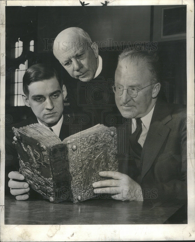 1942 Press Photo Rev. Irvin Lunger, Rev. Von Ogden Vogt, Harold R. Willoughby - Historic Images