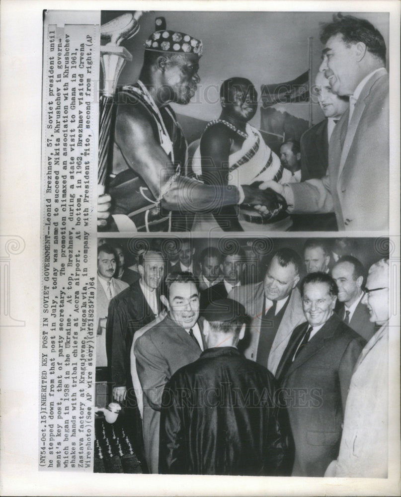 1964 Press Photo Leonid Brezhnev Appointed Communist Party Secretary - Historic Images