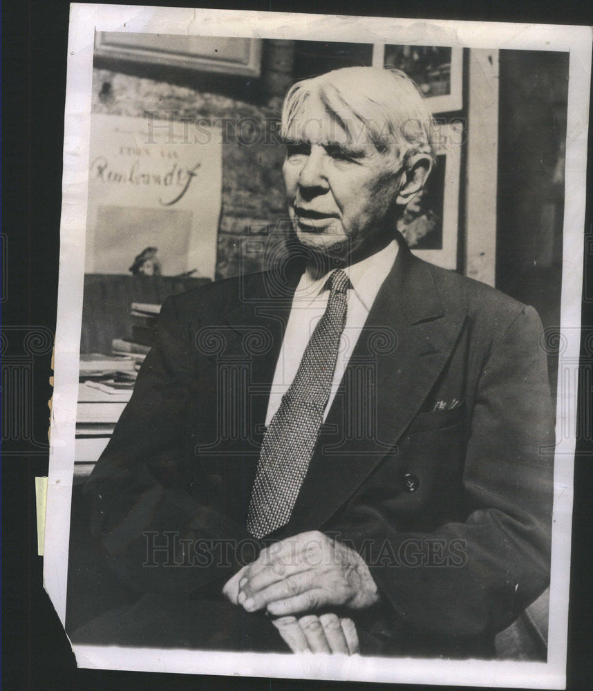 1952 Press Photo Carl Sandburg,will turn 75 on 01/06 - Historic Images