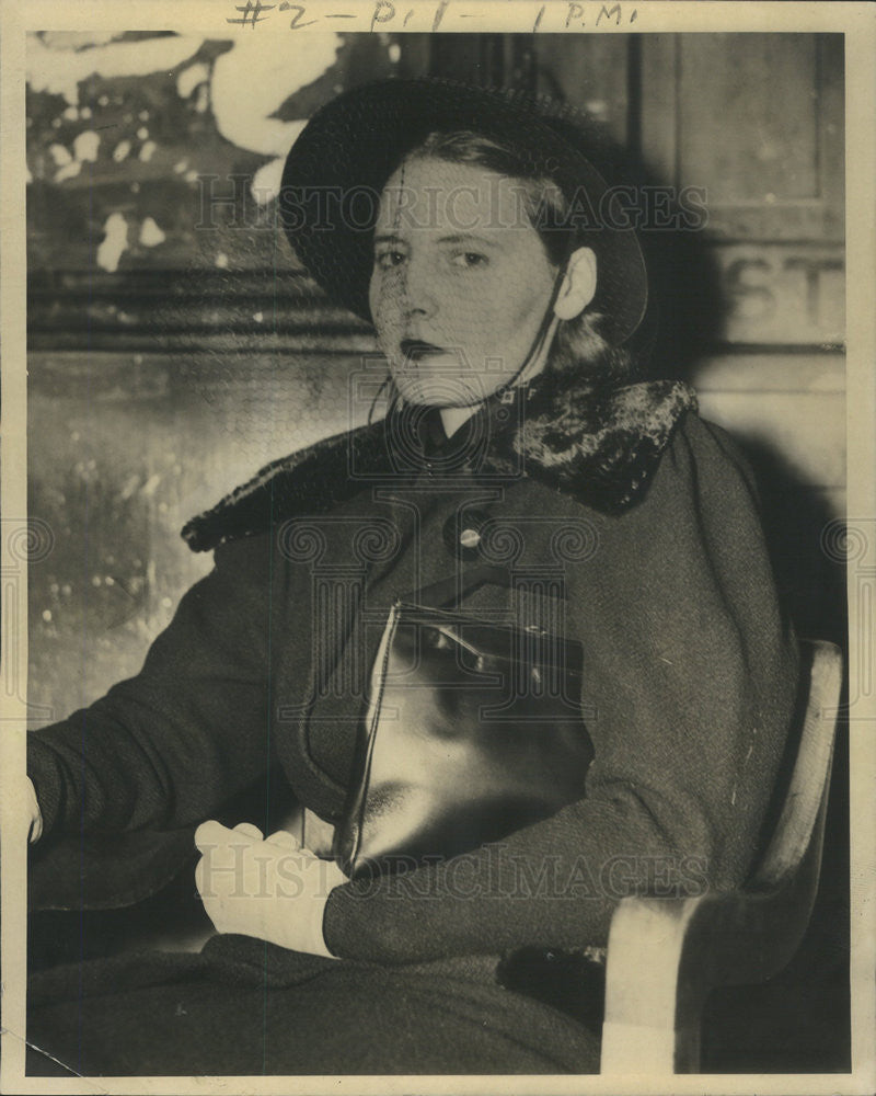 1938 Press Photo Mrs Inge Sammet,widow of Dr Bernard Sammet,slain Nazi dentist - Historic Images