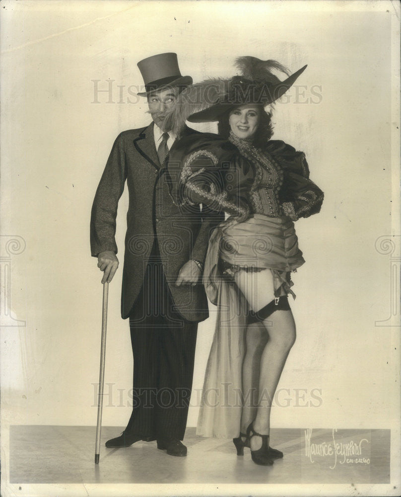 1940 Press Photo Rochele Salina &amp; Harry Richman in costume - Historic Images