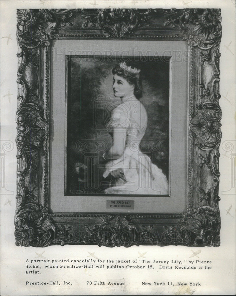 1958 Press Photo of portrait of &quot;Jersey Lily&quot; Lillie Langtry by Pierre Sichel - Historic Images