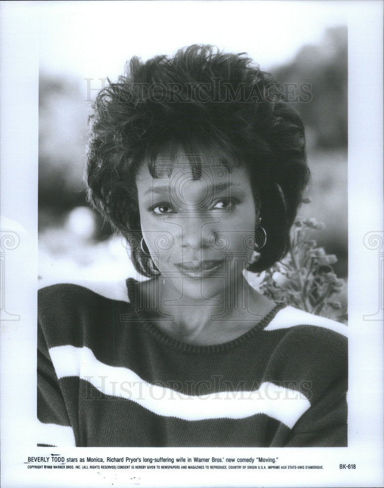 Undated Press Photo Beverly Todd,actress in Moving - Historic Images