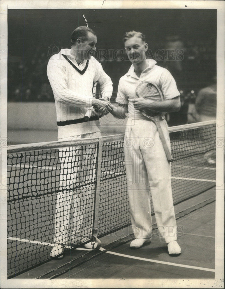 1935 Press Photo William tatum Tidden and George Lott,tennis - Historic Images