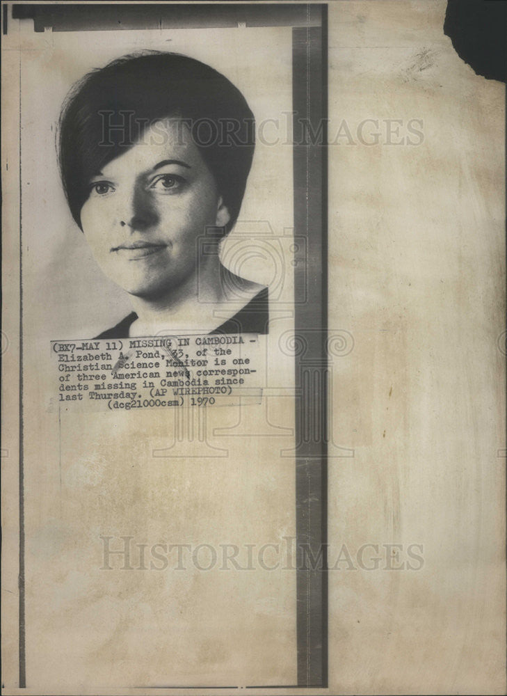 1970 Press Photo Elizabeth A. Pond News Correspondent Christian Science Monitor - Historic Images