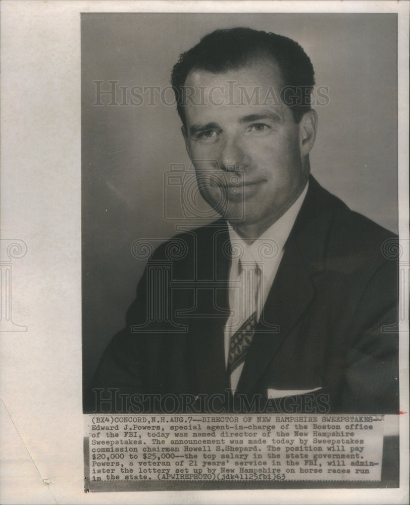 1989 Press Photo Edward Powers Special Agent in Charge of FBI - Historic  Images