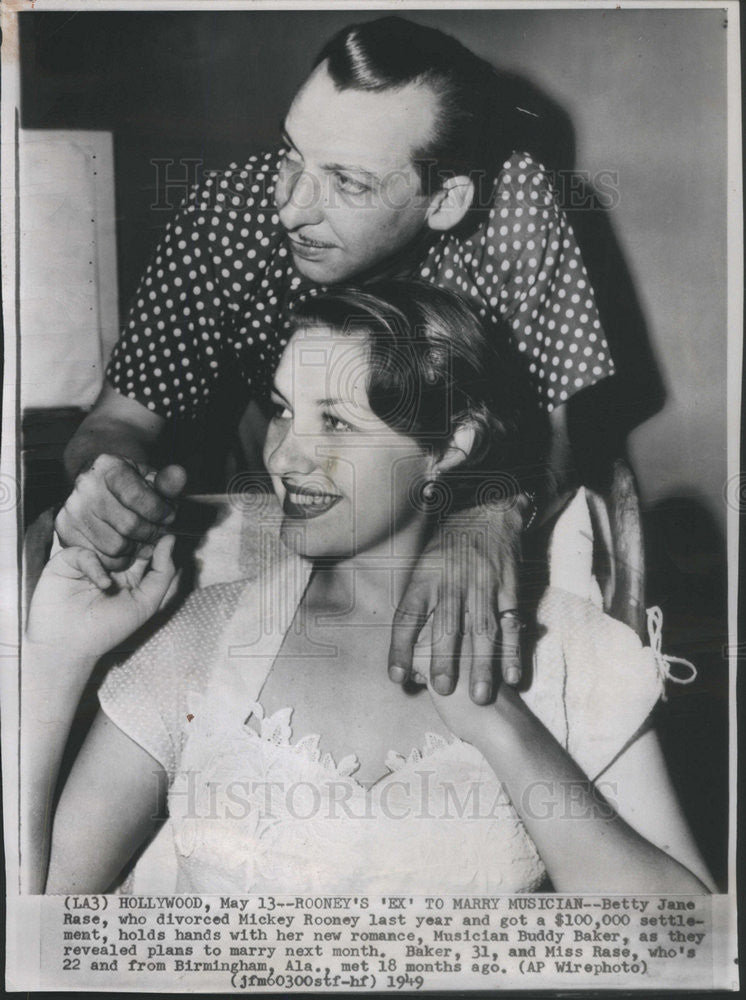 1949 Press Photo Mickey Rooney&#39;s Ex Wife Betty Jane Rase Set To Remarry - Historic Images