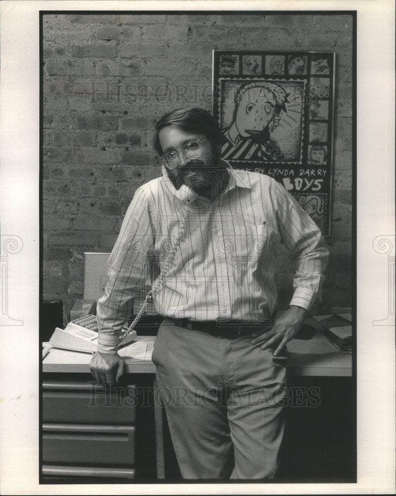 1984 Press Photo Robert A. Roth Publisher And Editor Of Chicago Reader Magazine - Historic Images