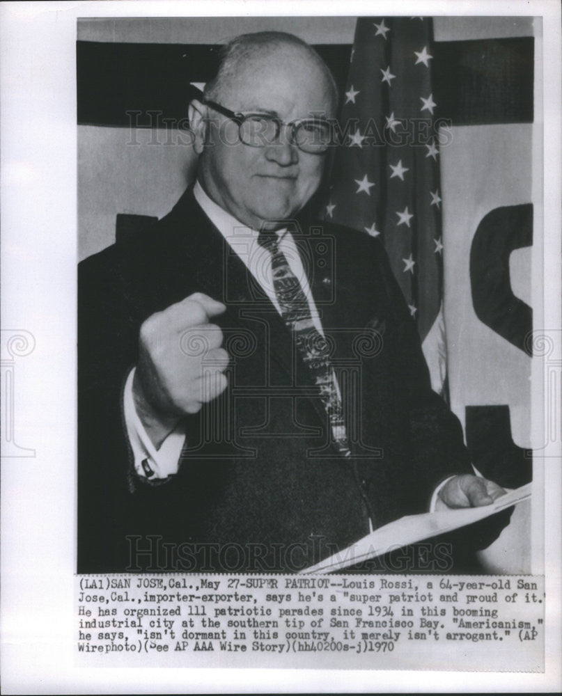 1960 Press Photo Louis Rossi,Senator from Calif. - Historic Images