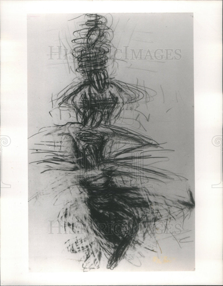 1993 Press Photo Susan Rothenberg Untitled Painting Drawing - Historic Images