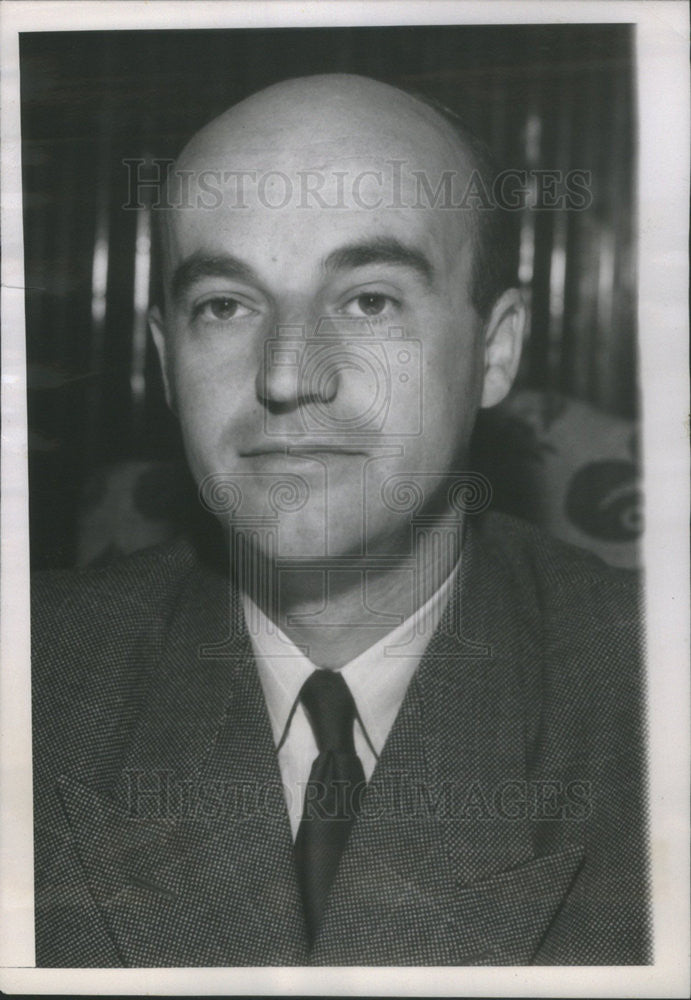 1948 Press Photo Roger Ockrent Secretary General Marshall Plan Belgium Brussels - Historic Images
