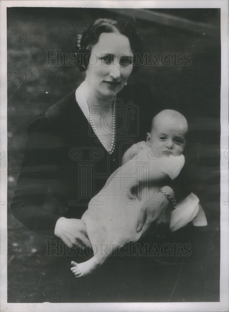 1937 Press Photo Prince Harald Crown Princess Martha Sweden Baptism Photograph - Historic Images