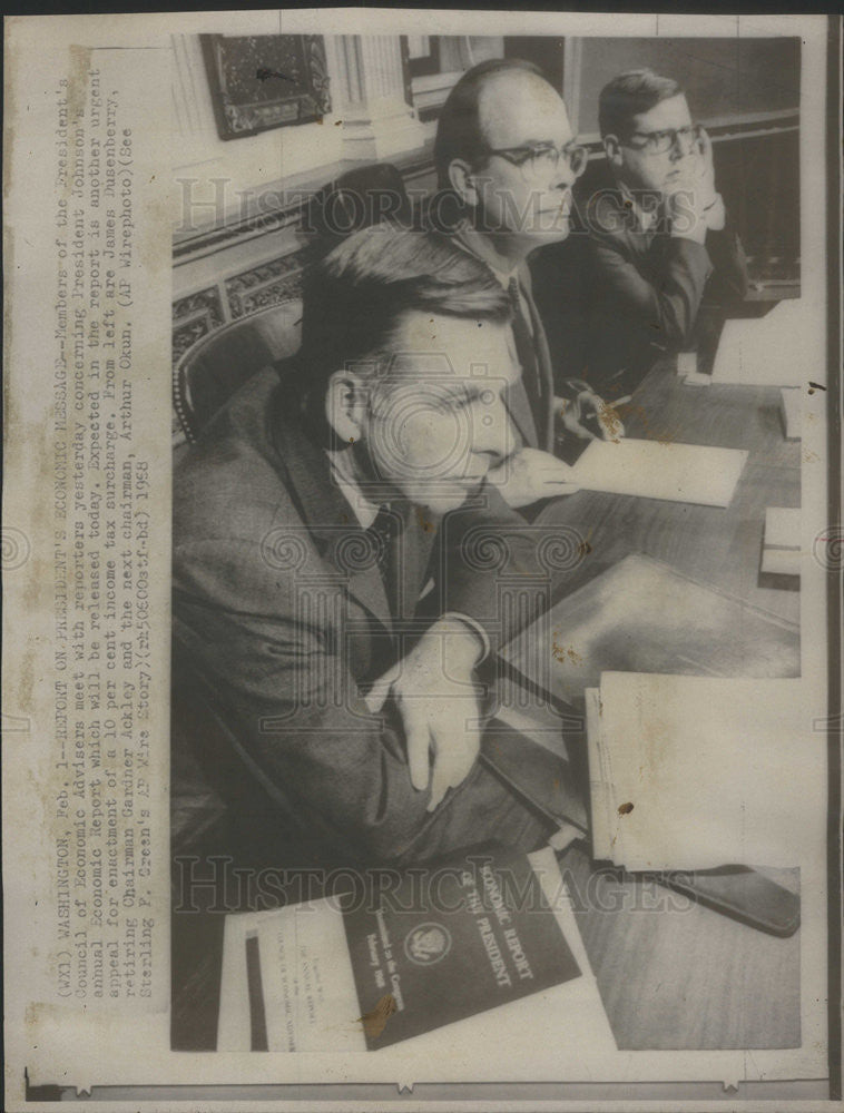 1958 Press Photo Arthur Okun One of the President&#39;s Council of Economic Advisors - Historic Images