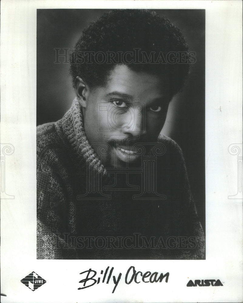 1985 Press Photo Copy Of Billy Ocean  Sings Loverboy - Historic Images