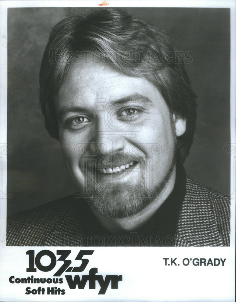 1981 Press Photo T.K. O&#39;Grady Radio Disc Jockey Music Director - Historic Images