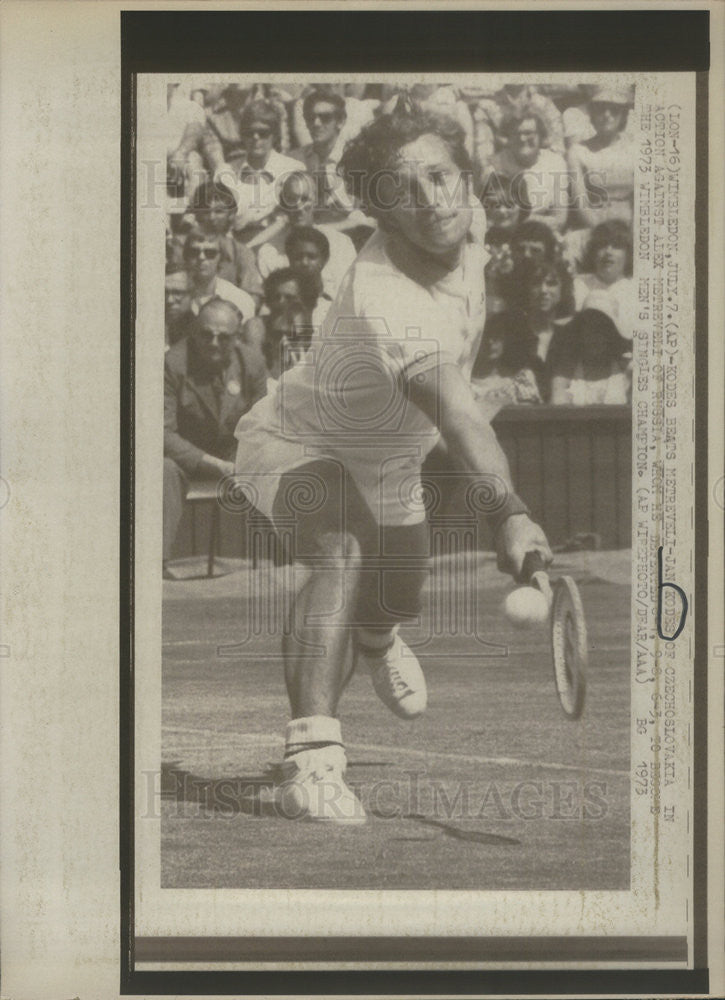 1973 Press Photo John Kodes Czech Tennis Player - Historic Images