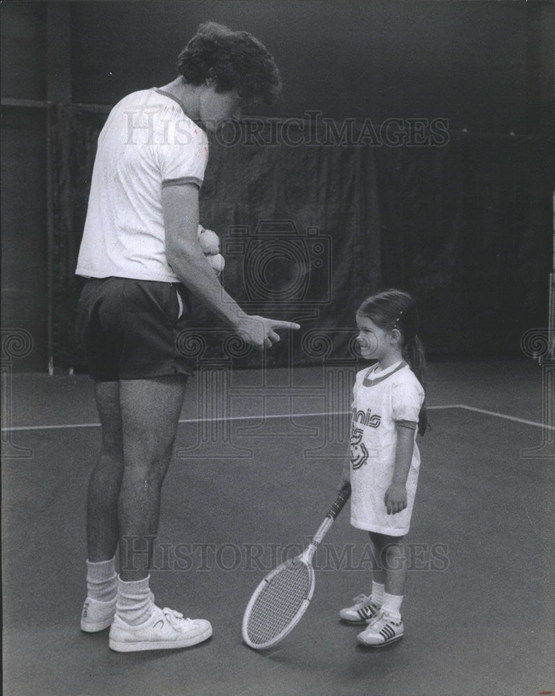 1980 Press Photo Steve Zaslow Tots Tennis Instructor - Historic Images