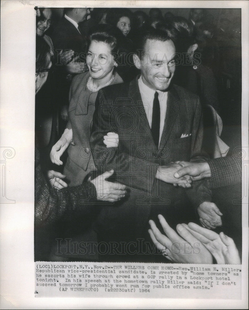 1964 Press Photo William Miller Republican Politician - Historic Images