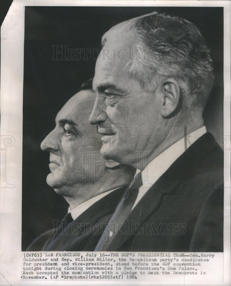 1964 Press Photo William Miller American Republican Politician - Historic Images