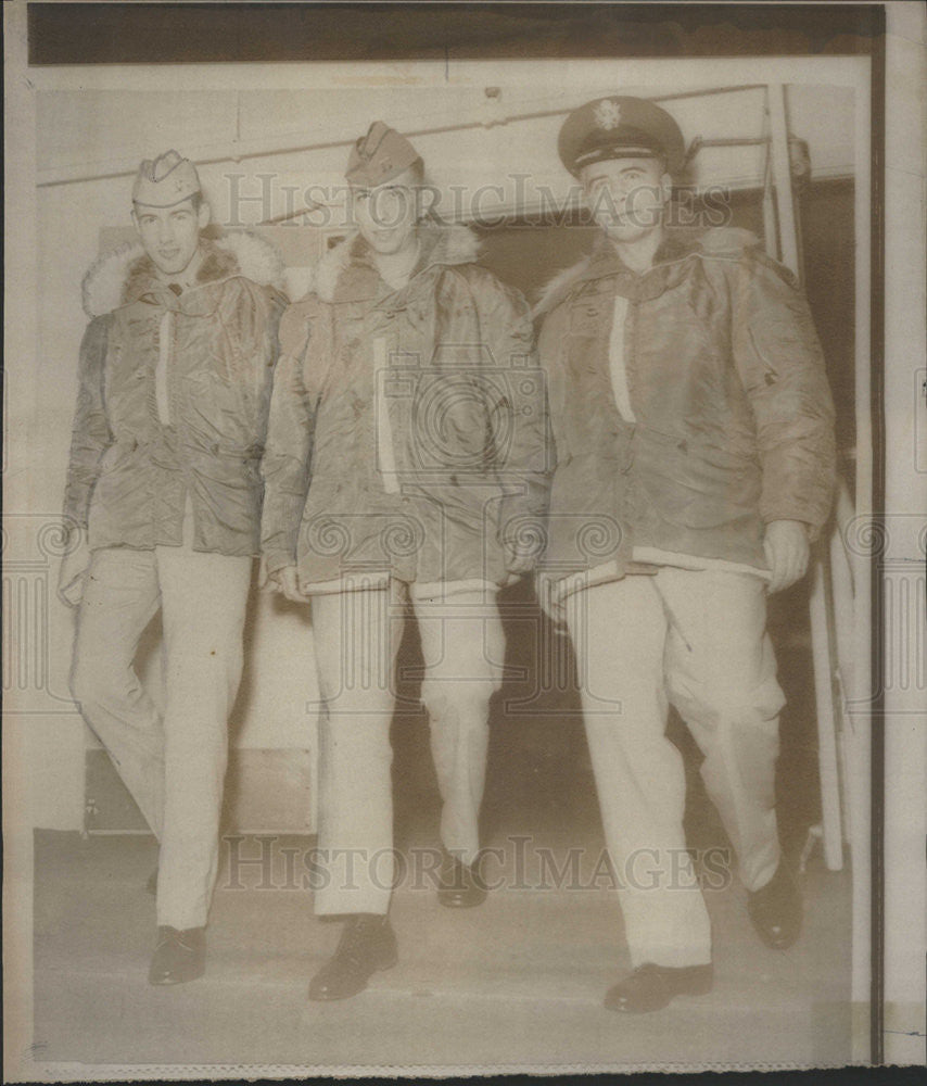 1968 Press Photo Lt Col Norris Overly, David Matheny &amp; Capt Jon Black former POW - Historic Images