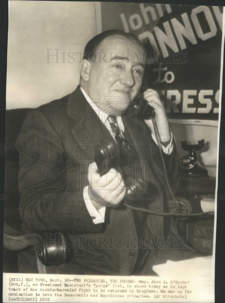 1938 Press Photo John O&#39;Connor  Democratic Republican Primary - Historic Images