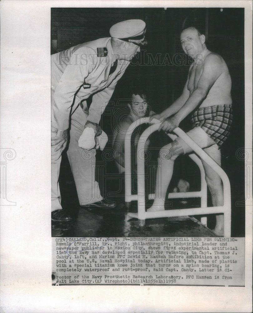 1958 Press Photo Romulo O&#39;Farrill Sr philantropist, industrialist leader - Historic Images