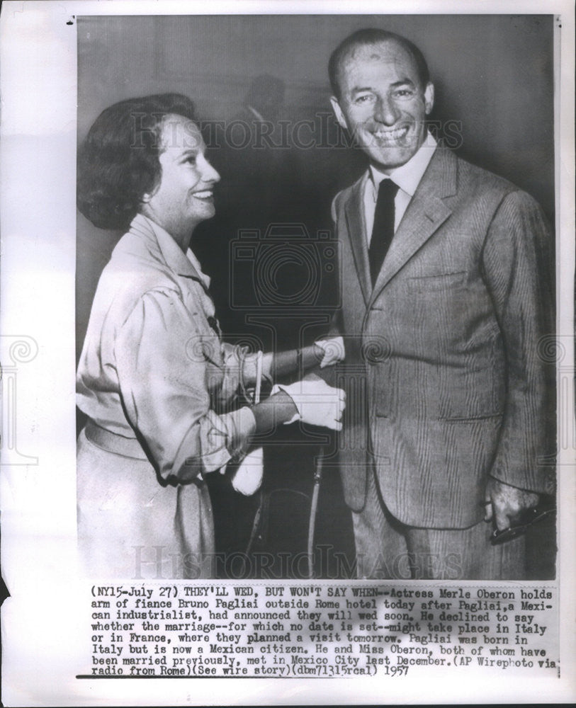 1957 Press Photo Merle Oberon British Film Television Actress - Historic Images