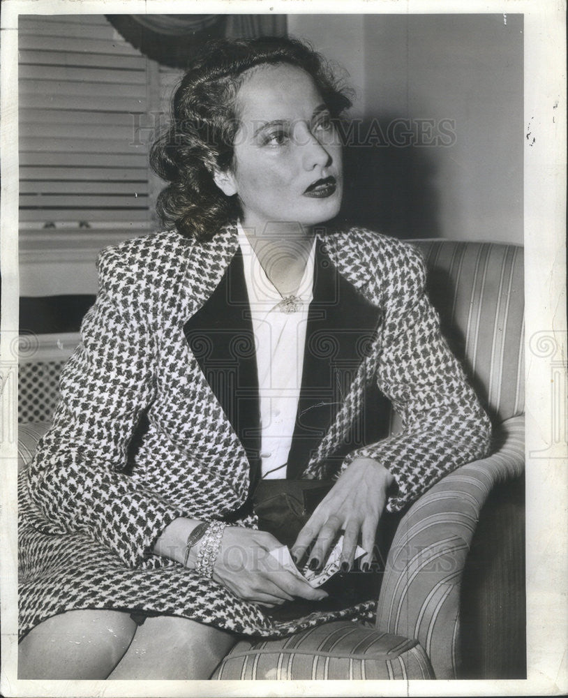 1942 Press Photo Merle Oberon British Film Television Actress - Historic Images