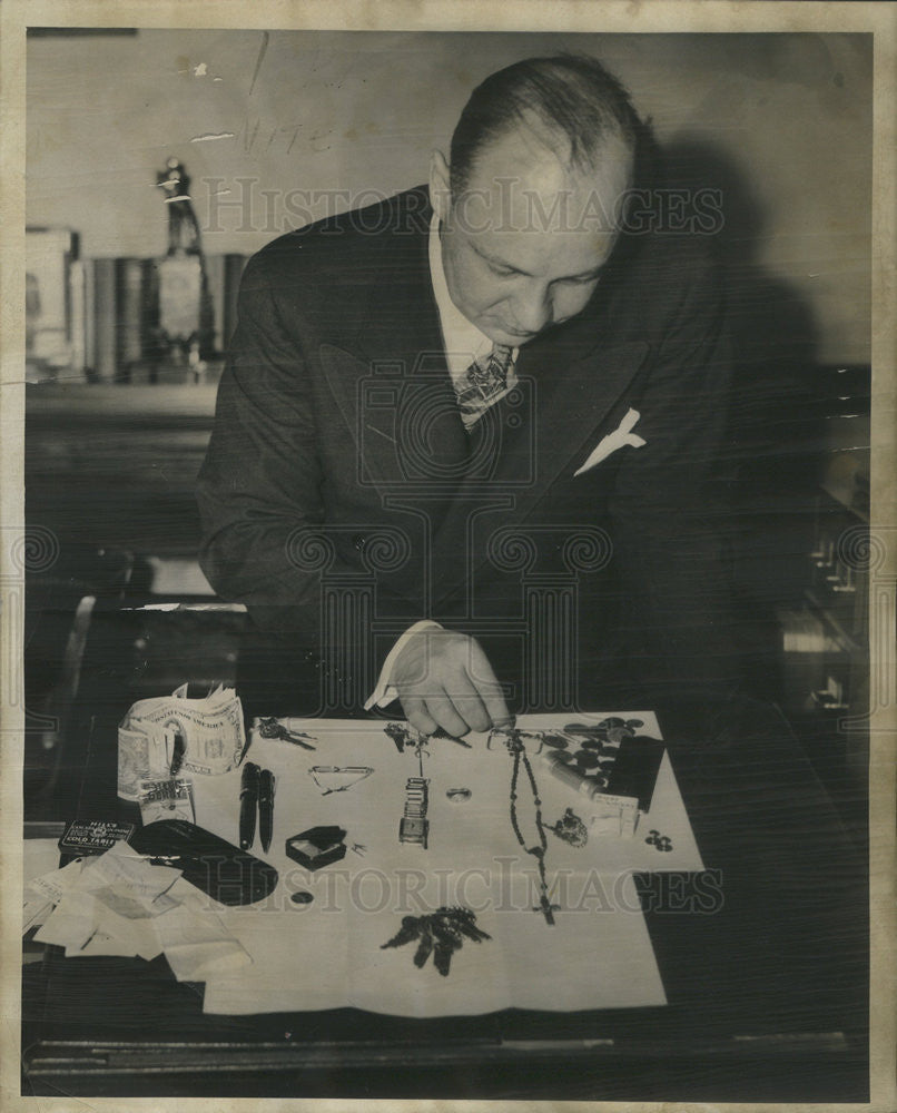 1939 Press Photo Chief Deputy Coroner Anthony Prusinski - Historic Images