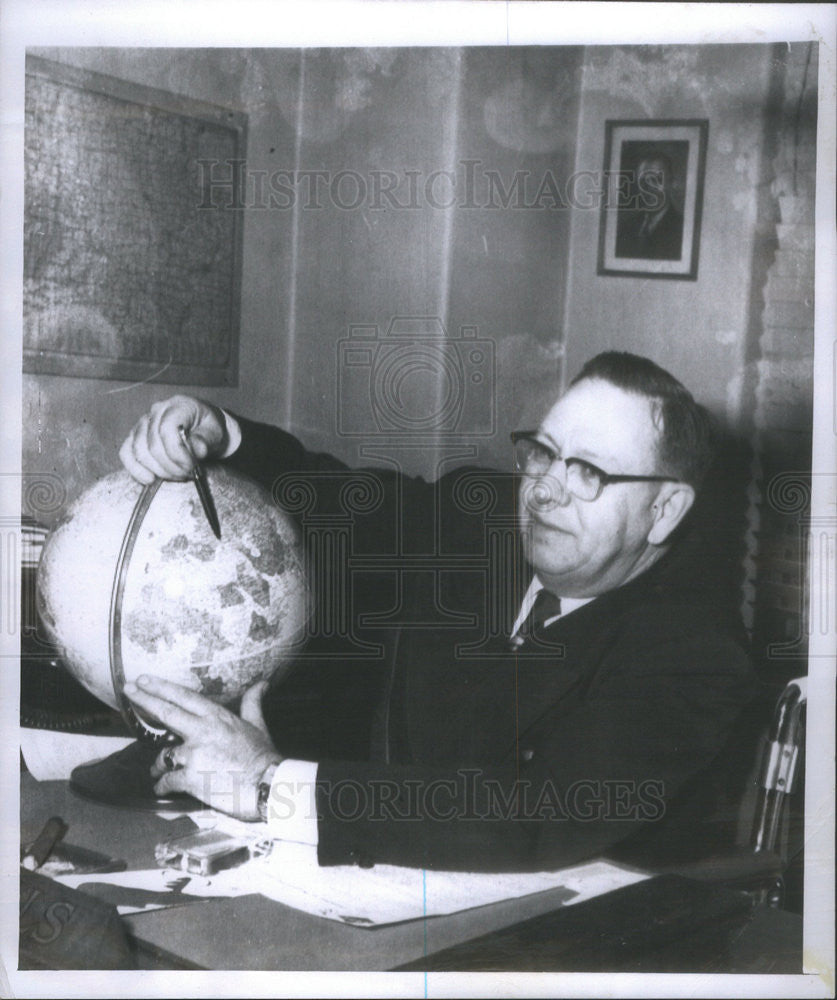 1956 Press Photo Mayor Ray Mills of Des Moines Iowa - Historic Images