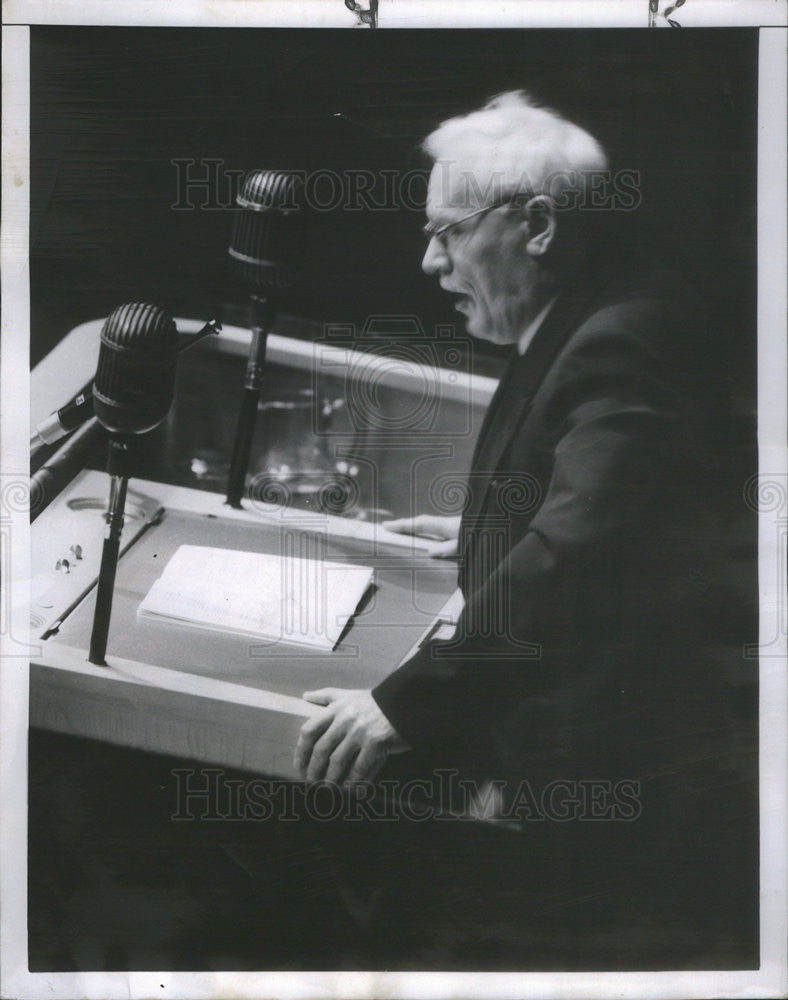 1952 Press Photo Soviet Prime Minister Andrei Vishinsky Speaks - Historic Images