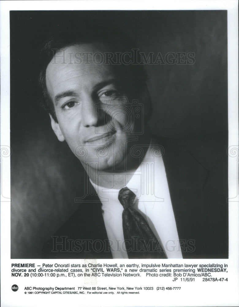 1991 Press Photo Peter Onorati,actor - Historic Images