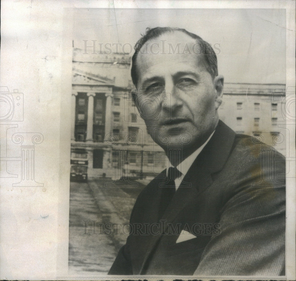 1969 Press Photo Terrence O&#39;Neill Resigns As Prime Minister Of Northern Ireland - Historic Images