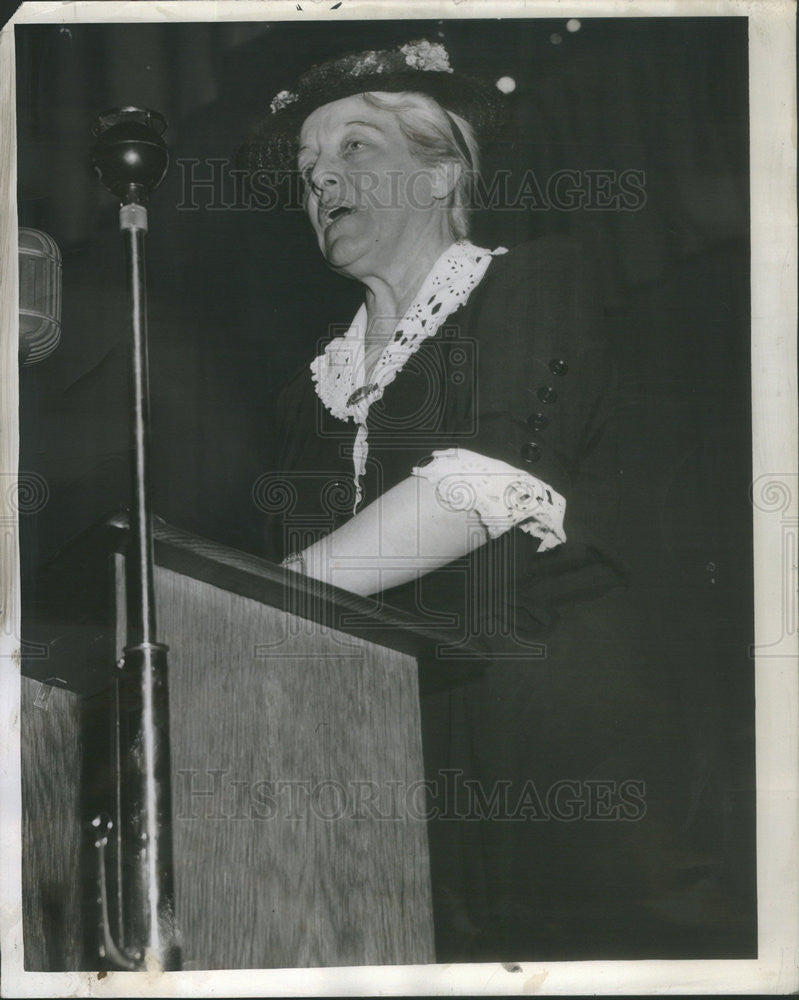 1941 Press Photo State Rep. Senator Lottie Holman O&#39;Neill America First Meeting - Historic Images