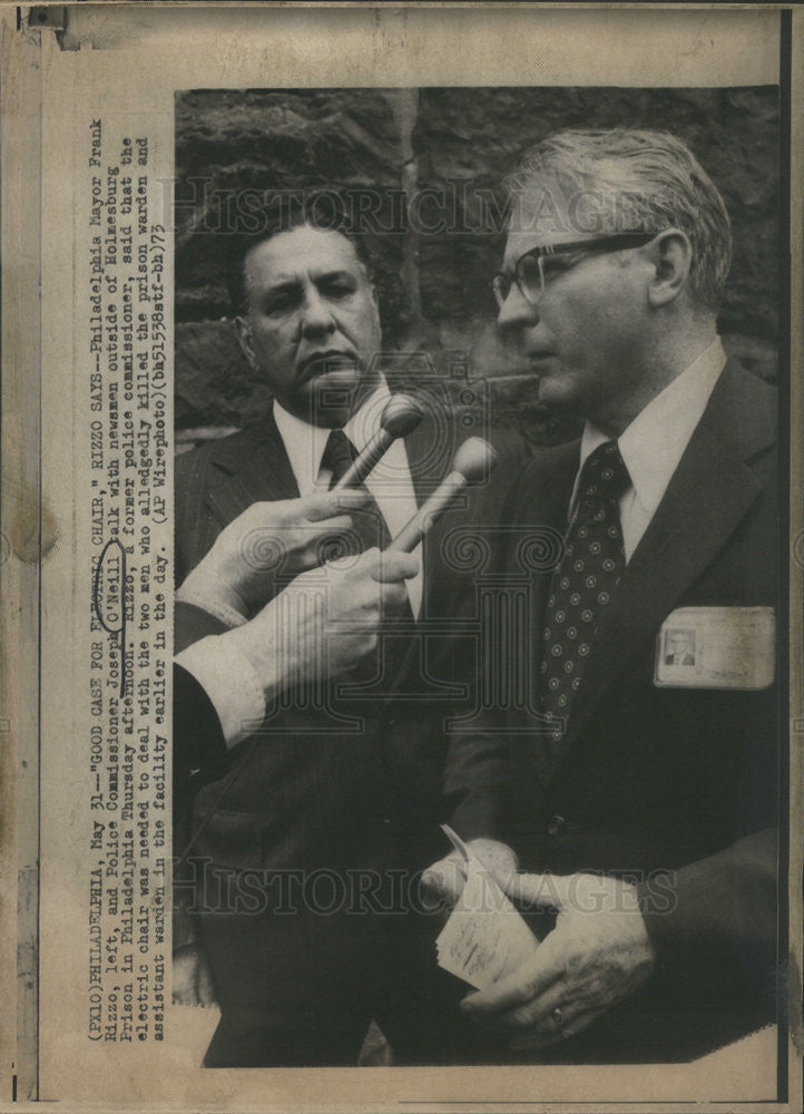 1973 Press Photo Philadelphia Mayor Rizzo &amp; Police Commissoner Jospeh O&#39;Neill - Historic Images