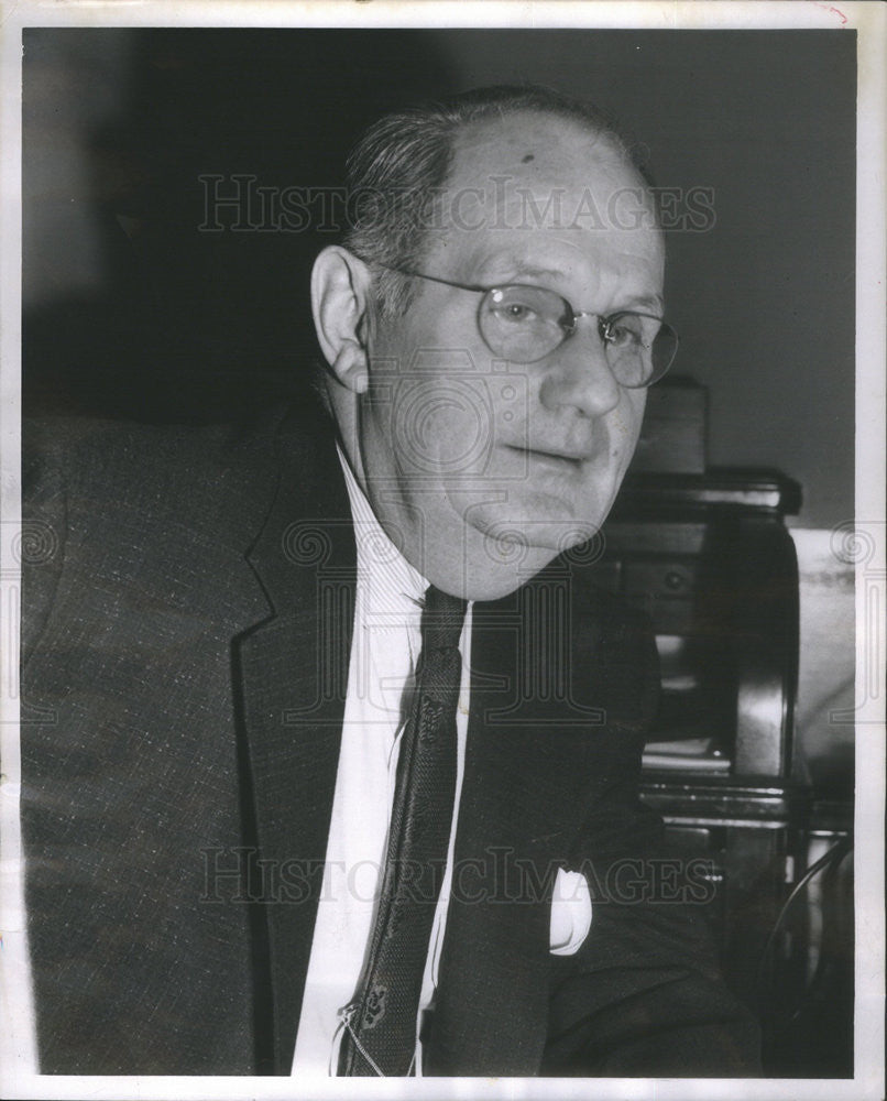 1953 Press Photo John O&#39;Mally Chief Detective - Historic Images