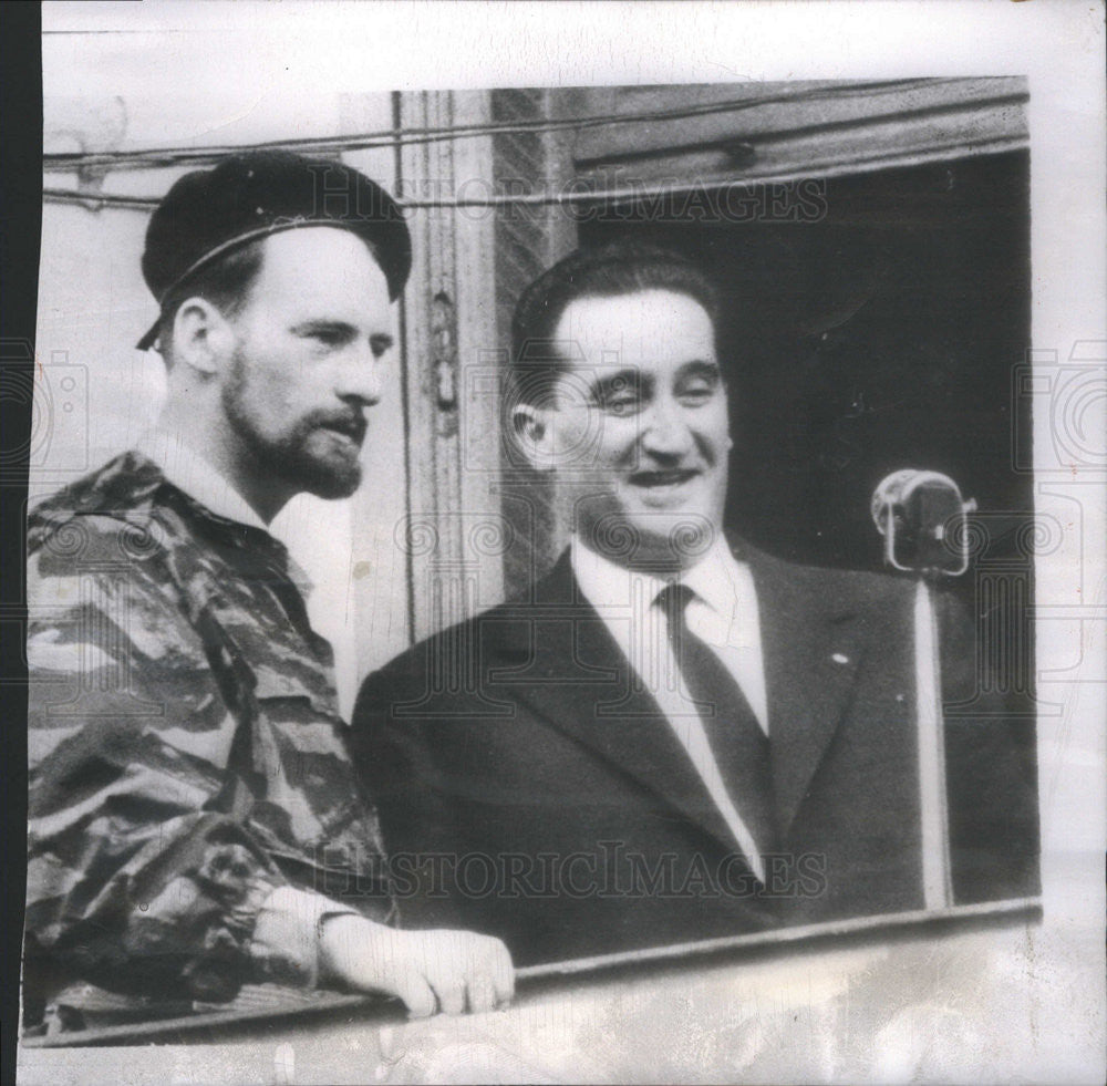 1960 Press Photo Algerian Insurrection Leaders Pierre Lagaillarde Joseph Ortiz - Historic Images