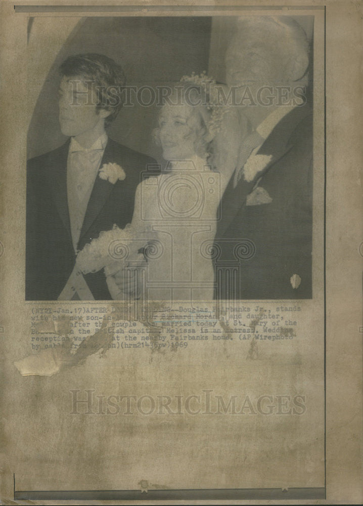 1969 Press Photo Douglas Fairbanks Jr. Marries - Historic Images