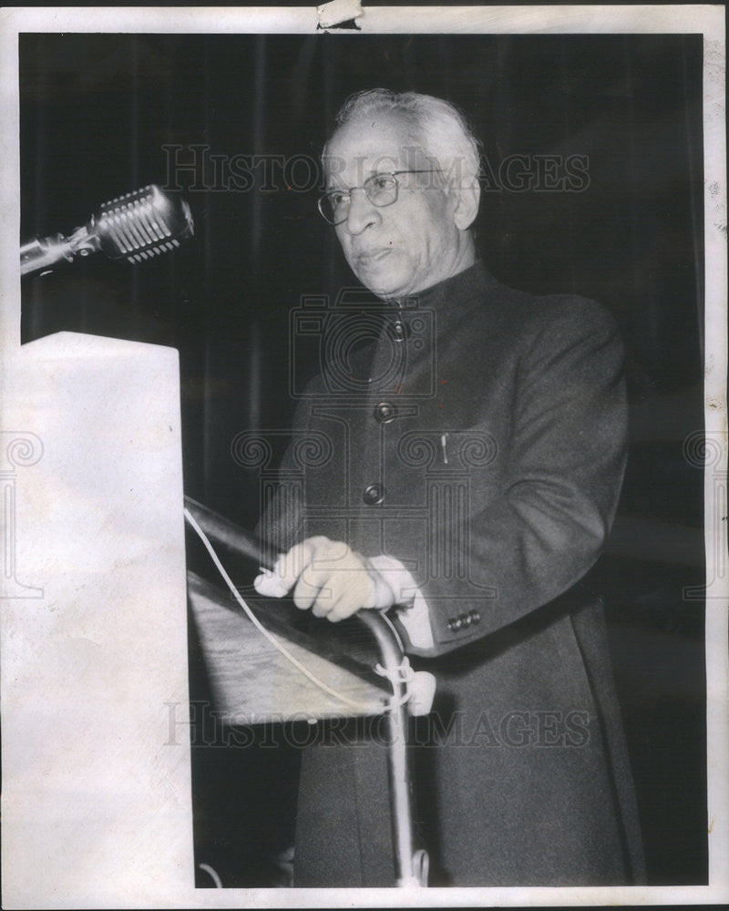 1958 Press Photo Indian President Sarvepalli Radhakrishnan - Historic Images